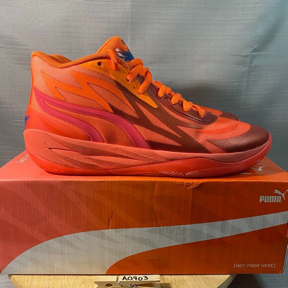 Puma MB.02 MB2 Supernova Fiery Coral Orange Lamelo Ball Sz 10.5 Mens A0903 - Picture 3 of 8